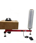 Electric Stretch Film Wrapping Machine With Dual Mode Operation Automatic And Manual, 15.7 Inch Turntable and film roll, side view