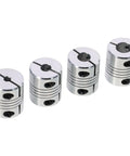 Rock Solid Aluminum Stepper Motor Shaft Coupler Dual Hole setup, 30x25mm heavy duty clamps for CNC and 3D printing.