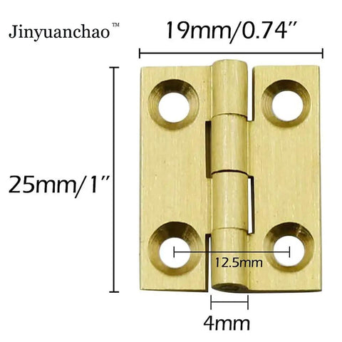 Straight Up Solid Premium Mini Brass Hinges For Cabinets And Drawers Rustproof Antique Hardware Fits Jewelry Boxes Wood Crates Built Tough 8 Pack One Inch