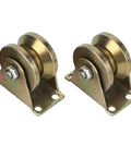 Heavy Duty Beefed Up V Groove Gate Roller Set Two Pack For Sliding Gates And Industrial Machinery With High Strength Steel