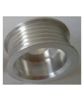 Slick Aluminum Five Groove Spb V Belt Pulley With 250 Mm Pitch Diameter showing five grooves and a polished surface for industrial use.