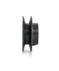 Side view of Single Groove Web Sheave 2-1/2 Inch Outer Diameter 5/8 Inch Bore V Belt Sheave, made from cast iron with corrosion-resistant finish