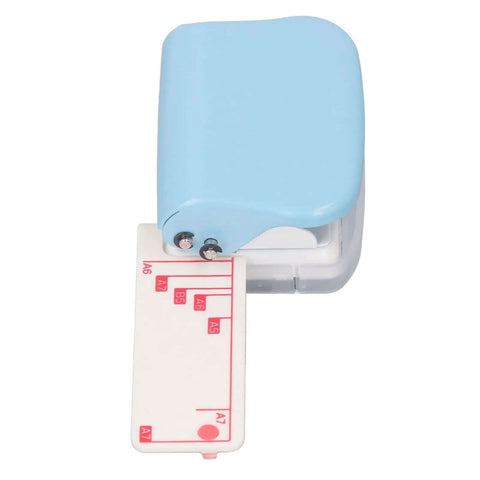 3 Hole Paper Punch Handheld DIY Hole Puncher With 5 Sheets Capacity Punch A4 To A7 Papers Light Blue Cover No Fuss Align Scale