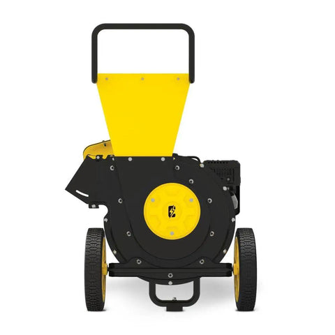Heavy-Duty 3 Inch Portable Chipper Shredder With Collection Bag And 224cc OHV Engine For Fast Yard Cleanup, front view