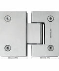 Premium Heavy Duty Glass Door Hinge With A Buttery Smooth Wide Swing And Totally Rust Proof Stainless Steel Build For Cabinets And Bathroom Fixtures 90mm size