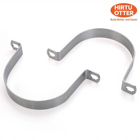 Workhorse Six Pack 3 Inch Thickened 304 Stainless Steel U Clip Pipe Brackets for secure mounting on various surfaces.