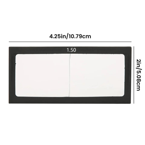 Badass 2X4.25 Universal Welding Cheater Lens With 1.5 Diopter Magnification For Standard Helmets, 4.25x2 inch size, clear lens.