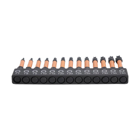 Premium 13 Piece Torx Screwdriver Set With T7 To T40 Star Bits Featuring Hollow Solid Tips And Magnetic Alloy Steel Build Perfect For Home Repairs Electronics, Toys, And Appliances You Can Trust. 13-piece Torx bit holder, T7-T40 alloy steel