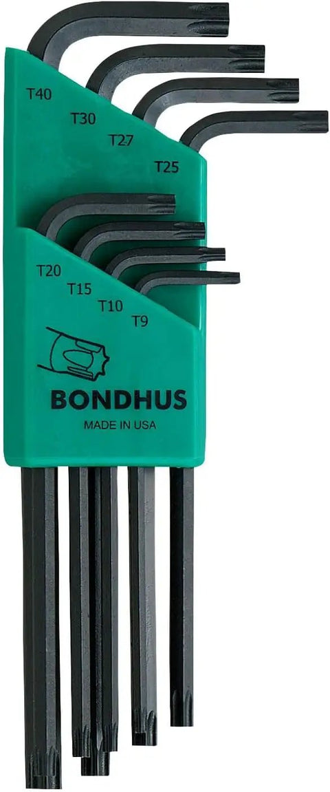 30 Piece Hex And Torx L Wrench Set With SAE And Metric Wrenches, High Torque Steel, 20 Percent Longer Life in green holder