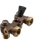 2T-M2 1/2 Inch Brass Tubular Washing Machine Hot Water Shut Off Valve with lever control, side view