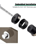 Exploded view of 8Pcs Retractable Embedded Spring Knobs Hidden Pulls For Doors Tatami Drawers And Cabinets installation.