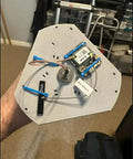 Heavy Duty Solar Hanging Enclosure For LoRa Nodes, showing internal wiring and BLE antenna in rugged white plastic.