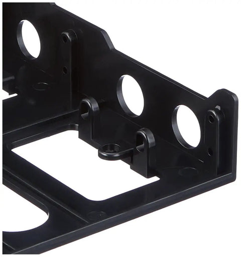 Solid Steel 3.5 To 5.25 Inch Front Bay Mounting Bracket Pack Of 2 Black Drive Cage Adapter showing mounting holes and clips.