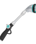 16 Inch Long Reach Watering Wand With 90 Degree Head Thumb Control And 6 Spray Patterns For Hanging Baskets Shrubs And Hard To Reach Plants Heavy Duty Garden Hose Nozzle in side view