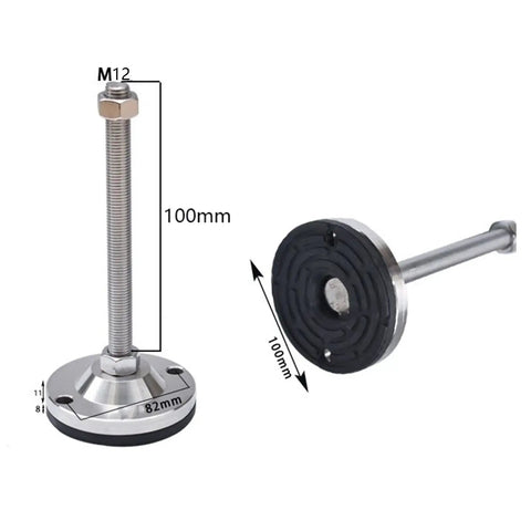 Four Pack Adjustable Swivel Leveling Feet For Rugged Heavy Duty Equipment Ready To Stabilize Home Office Restaurant Workshop Tables Chairs Shelves And Medical Industrial Gear Anti Slip Anti Scratch Design Easy Install Height Adjustment M12 100mm