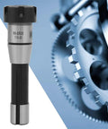 Rock Solid R8 To ER25 Spring Collet Chuck Holder With Hook Spanner Wrench For Milling Machines, detailed view with black and silver finish.