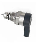 Bona Fide Heavy Duty Diesel Fuel Pressure Regulator Dvr for VW Golf Passat Polo Sharan Tiguan Touareg, silver metal design.