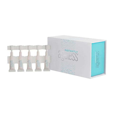 Instant Face Lift Cream For Anti Aging Skin Care That Lifts And Tightens Smooths Wrinkles Banishes Puffy Under Eye Bags No Eye Patches Needed Quick At Home Facelift In A Box Of 25 Vials, box and vials