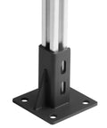 Six Piece Black Floor Mount Base Set For 2020 T Slot Aluminum Profiles Floor Flange Anchor Bracket Fits 20x20mm T Slot Profiles