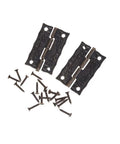 Antique Bronze Decorative Hinges For Small Cabinets And Drawers 2-Piece Wood Box Hinge Set with screws included