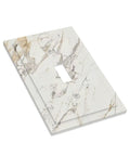 Absolute Game Changer With This Sleek Gray White Marble 1 Gang Switch Cover Featuring A Crisp Modern Abstract Look And Hidden Screws