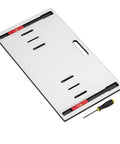 Job Ready AutoScale Miter Sled With Drop Zone Table Saw Crosscut Guide Phenolic Base, 23-1/2 x 13 inches with setup screwdriver.