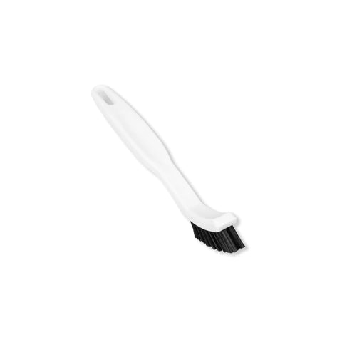 Flo Pac Grout Brush With Nylon Bristles For Tight Grout Lines And Seams 8 Inch Angled Handle For Easy Scrubbing In Bathroom And Kitchen Tile