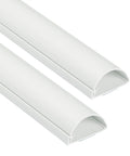 Half Round Cord Hider Cable Cover Peel And Stick Adhesive Two Pack White Paintable 39 Inch Long Pieces