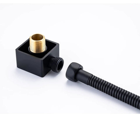 Brass Shower Slide Bar With Height And Angle Adjustable Handheld Shower Head Holder Wall Mount Bracket In Matte Black Finish Rustproof Durable