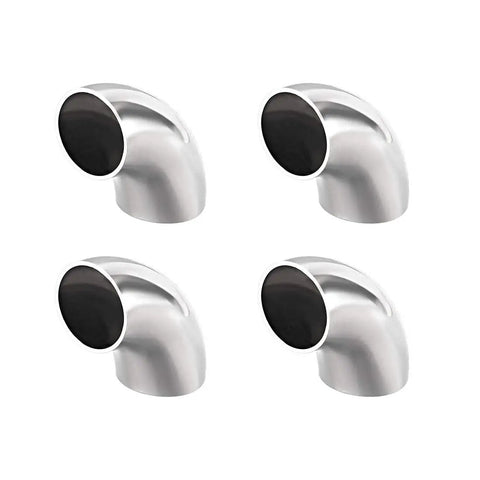 Stainless Steel 304 Pipe Fitting Long Radius 90 Degree Elbow Butt Weld 1-1/4 Inch OD 1.5mm Thick Wall 4 Pack Plumbing Fittings