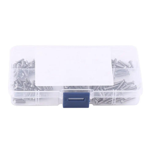 Hex Socket Screw Set Kit With 180 Heavy Duty Stainless Steel Screws For Appliance And Machine Repair Rust Resistant 304 Grade Hardware All Purpose Assortment For DIYers And Pros, plastic case