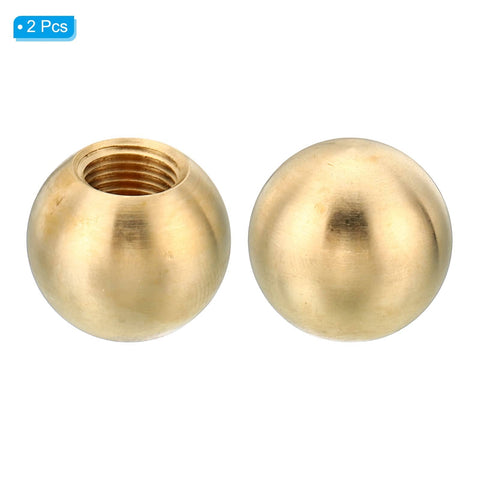 Brass M10 Thread Lamp Finial Cap Knob 20mm Dia 18mm High, 2 Pack Screw Caps For Furniture Lighting Lamps, Tool Free Easy Install
