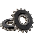 17 Tooth Rubber Cushioned Front Countershaft Sprocket For Motorcycles Dampens Chain Impact OEM Proven Quality Durable Front Sprocket For Japanese Bikes Precision Fit And Smooth Shifts, black rubber-cushioned steel front sprocket
