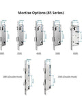 Mortise options for Badass Waterproof Outdoor Smart Electronic Door Lock With Slick Fingerprint App Code and Keyless Entry.