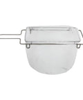 Commercial 55 Gallon Portable Fryer Oil Filter Cart With 110V Pump Corrosion Resistant stainless steel filter basket for grease cleanup.