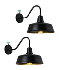 Outdoor Dusk To Dawn Gooseneck Lights Two Pack IP65 Waterproof Rust Resistant Finish With Spray Paint And Plating Process