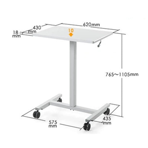 Fresh Rollable Standing Desk With Smooth Height Adjustment Tough Ergonomic Sit Stand Computer Table For Home Office Gaming Rig dimensions and details.