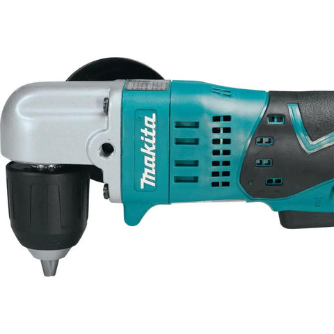 Side view of Cordless 18V 3/8 Inch Angle Drill With Variable Speed 0-1800 RPM, Keyless Chuck, 121 In-Lbs Max Torque