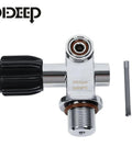 Universal Yoke And DIN Valve Adapter For 3500 PSI Scuba Tanks G3/4 14NPSM High Pressure Brass Converter, top view.
