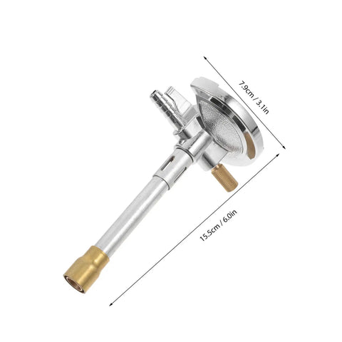 Bunsen Burner With Flame Stabilizer And Gas Adjustment, Zinc Alloy Build For Safe Heating And Sterilization, Camping Ready