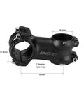 Lightweight 31.8mm Bike Stem 60mm With 7 Degree Angle, CNC Machined 6061 T6 Aluminum, showing dimensions and angle details.