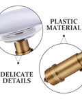 Copper Bathtub Drain Stopper with Bounce Design for Easy Control close-up showing plastic material and delicate details.