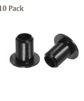 4 Pcs Nylon Flanged Sleeve Bearings 6.2mm Bore x 8.35mm OD x 12mm Length Black Nylon Bushings for Shafts, Oil Resistant, High Temperature, Great for DIY Projects and Small Machinery, 10 pack shown