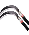 Two Pack Manganese Steel Reaping Hook Weeding Sickle With Ergonomic Short Handle for Easy Garden Cleanup And Grass Harvesting