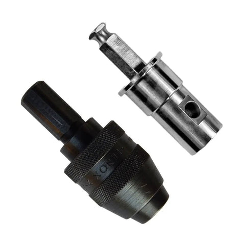 EZ Ice Auger Drill Adapter For Cordless Drill Snap On Quick Connect System Fits Pistol Bit K Drill Lite Flite Ice Fishing Augers