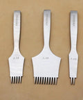 Leather Craft French Angled Chisel Set For Hole Punching And Lacing Stitching with 3.38mm size, high speed steel tools