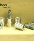 Premium Beer Tap Ferrule And Hanger Bolt Set With 3 8 16 Thread for Standard US Handles. Includes polished ferrules and screws.