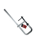 J Style XTRweld Welding Clamp With Three Piece Swivel Pad 16 Inch Steel Chrome Plated Heavy Duty Clamp on white background