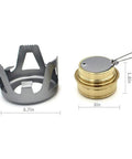 Ultralight Outdoor Mini Alcohol Stove Burner And Compact Cook Set For Camping Hiking Backpacking And Picnics 145g Aluminum Brass