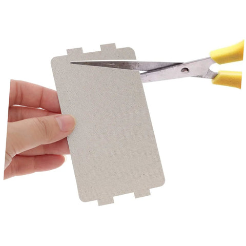 Cutting a Six Piece Microwave Mica Sheet Cover For Heat Shield And Insulation, Easy To Cut And Install, Fits Most Ovens And Microwaves